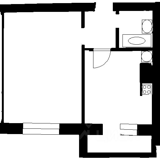 Планировка этой квартиры по данным Циан