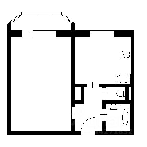 Планировка этой квартиры по данным Циан