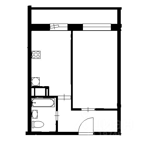 Планировка этой квартиры по данным Циан