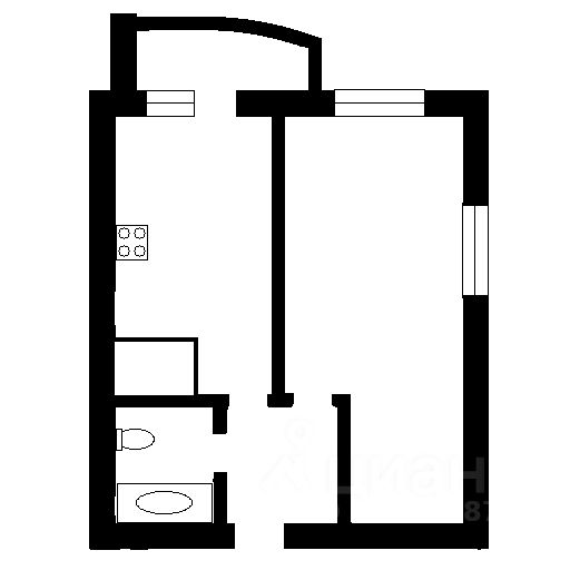 Планировка этой квартиры по данным Циан