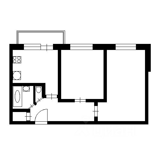 Планировка этой квартиры по данным Циан