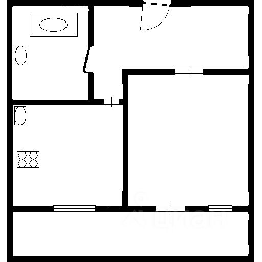 Планировка этой квартиры по данным Циан