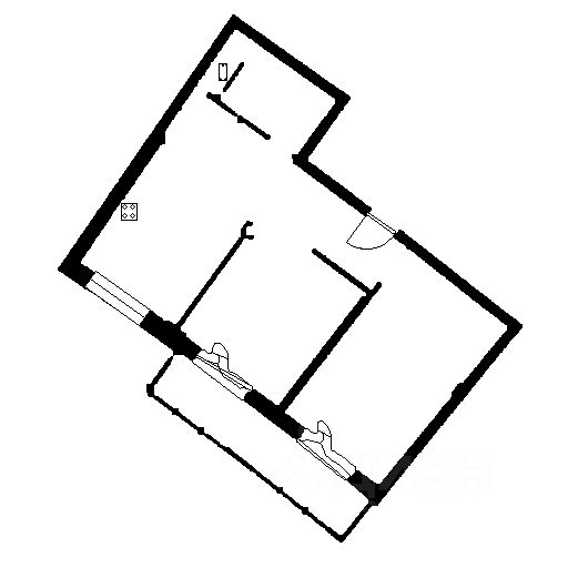 Планировка этой квартиры по данным Циан