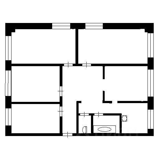 Планировка этой квартиры по данным Циан