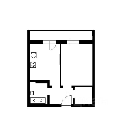 Планировка этой квартиры по данным Циан