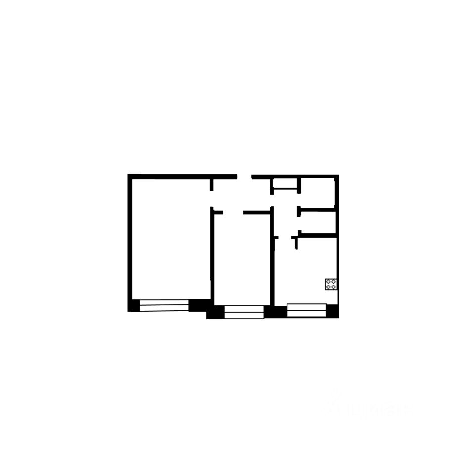 Планировка этой квартиры по данным Циан