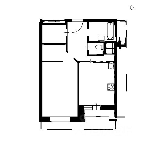 Планировка этой квартиры по данным Циан