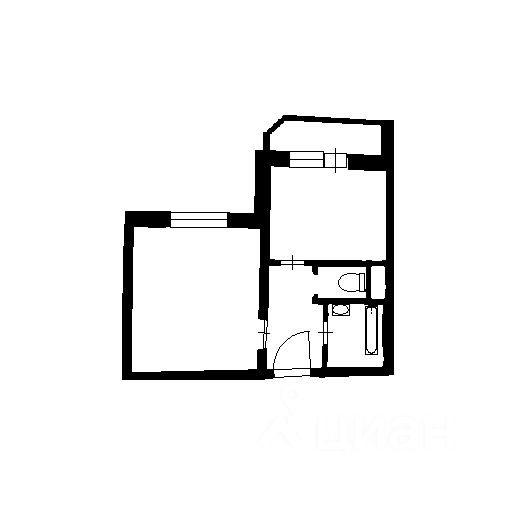 Планировка этой квартиры по данным Циан