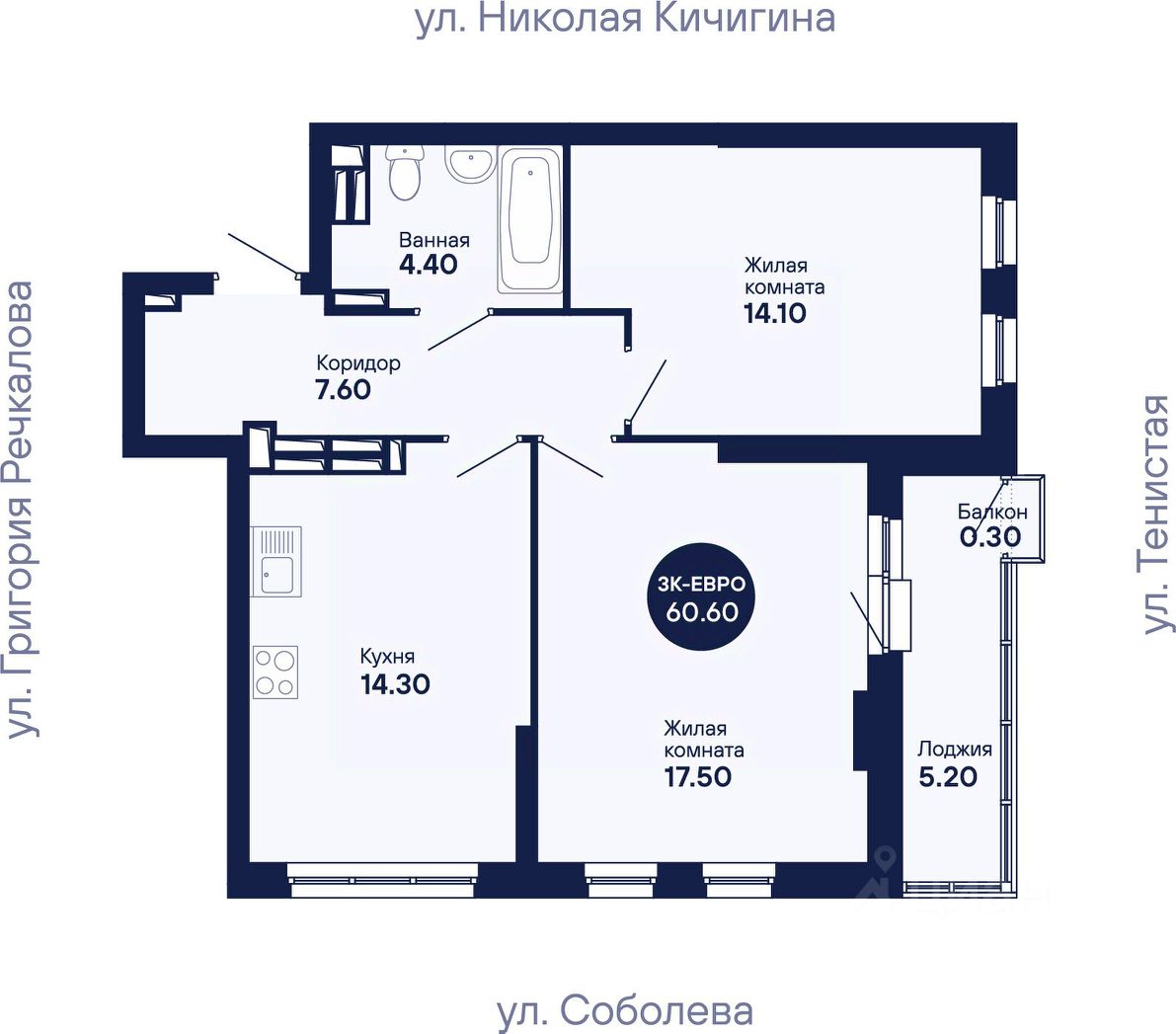 Новостройка, р-н Академический