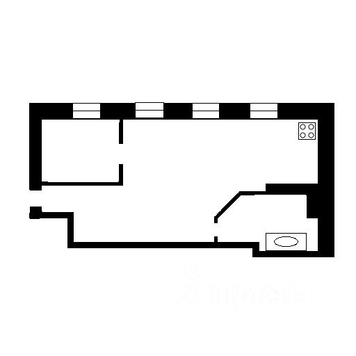 Планировка этой квартиры по данным Циан