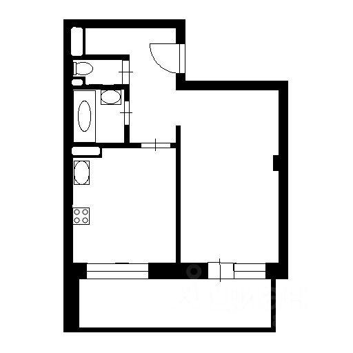 Планировка этой квартиры по данным Циан