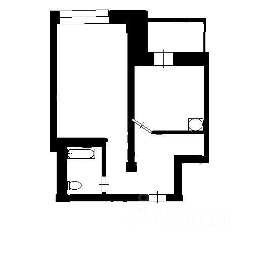 Планировка этой квартиры по данным Циан