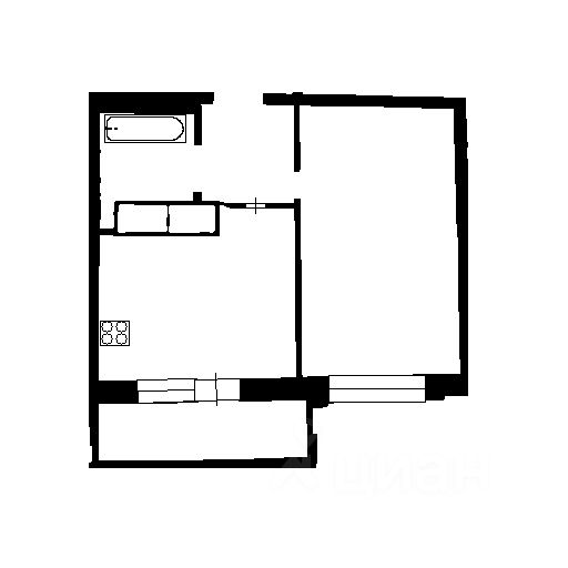 Планировка этой квартиры по данным Циан