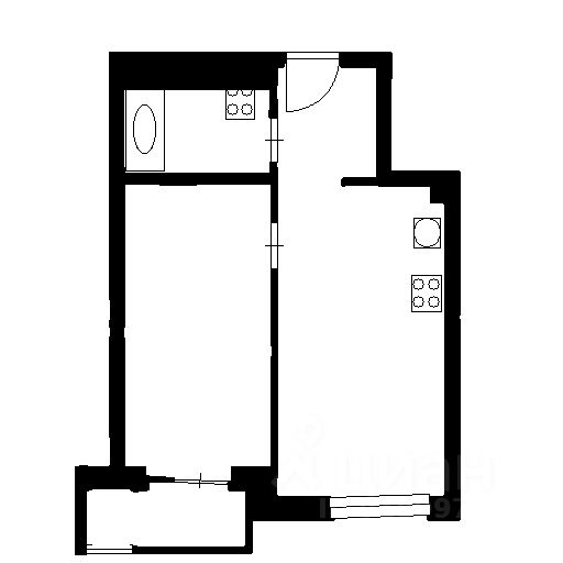 Планировка этой квартиры по данным Циан