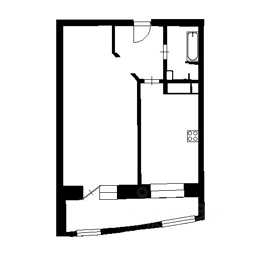 Планировка этой квартиры по данным Циан