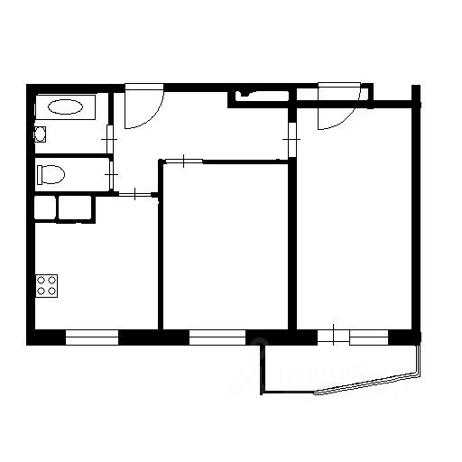 Планировка этой квартиры по данным Циан