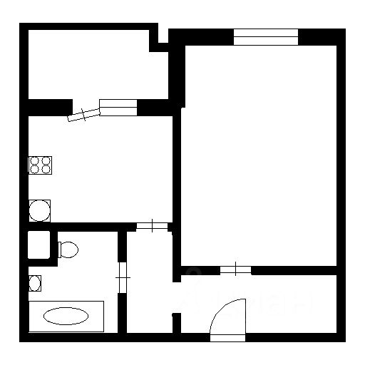 Планировка этой квартиры по данным Циан