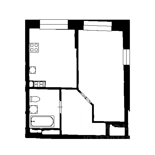 Планировка этой квартиры по данным Циан