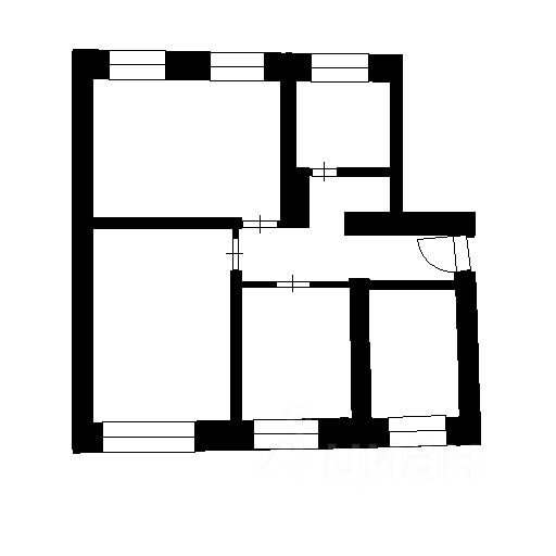 Планировка этой квартиры по данным Циан