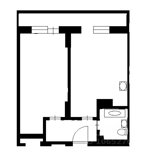 Планировка этой квартиры по данным Циан