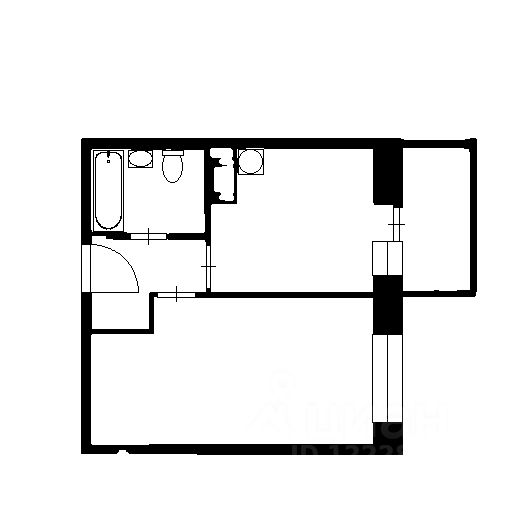 Планировка этой квартиры по данным Циан