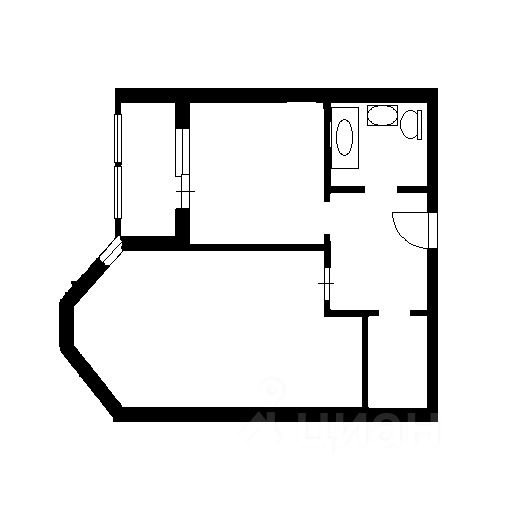 Планировка этой квартиры по данным Циан