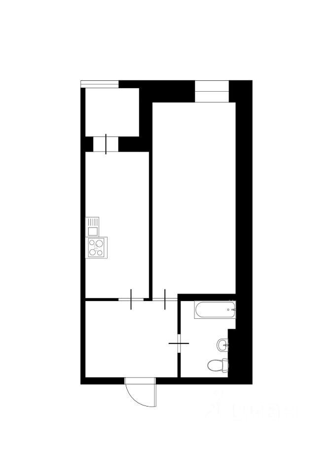 Планировка этой квартиры по данным Циан