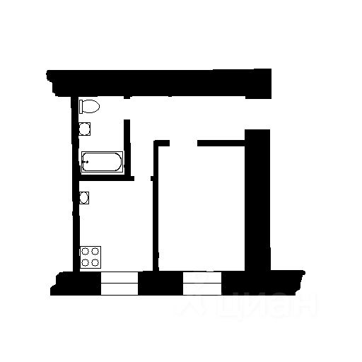 Планировка этой квартиры по данным Циан