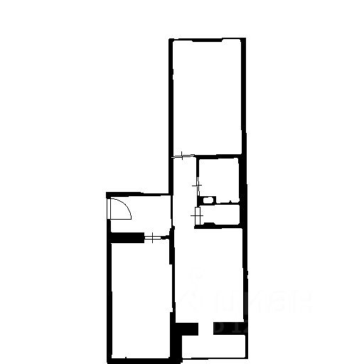 Планировка этой квартиры по данным Циан