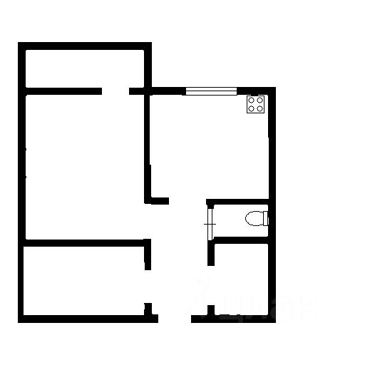 Планировка этой квартиры по данным Циан