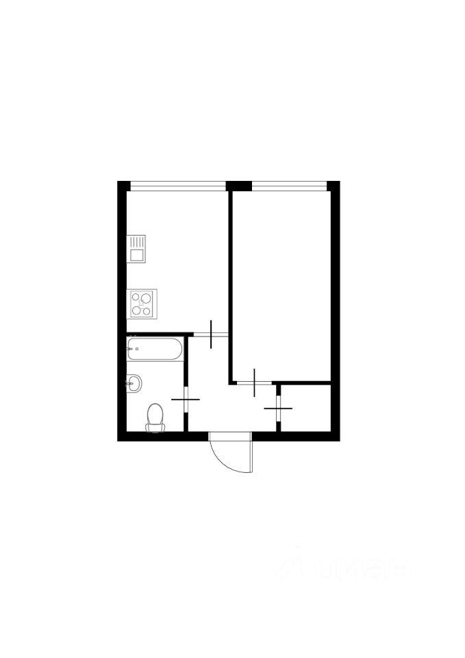 Планировка этой квартиры по данным Циан