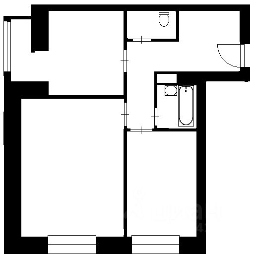 Планировка этой квартиры по данным Циан