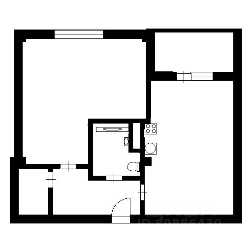 Планировка этой квартиры по данным Циан
