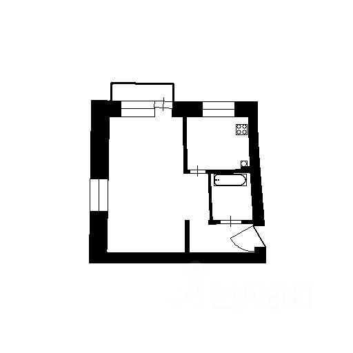 Планировка этой квартиры по данным Циан