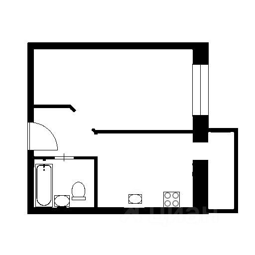 Планировка этой квартиры по данным Циан