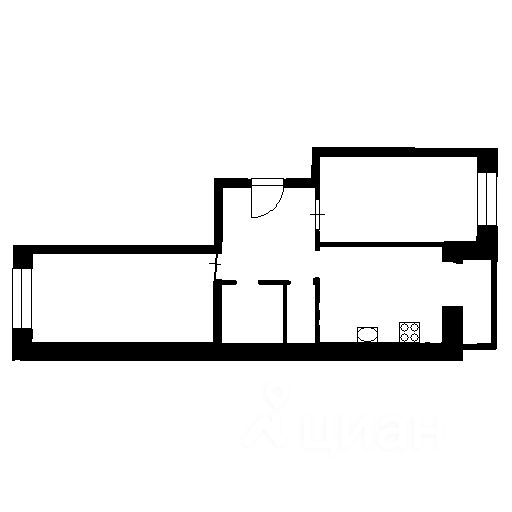 Планировка этой квартиры по данным Циан