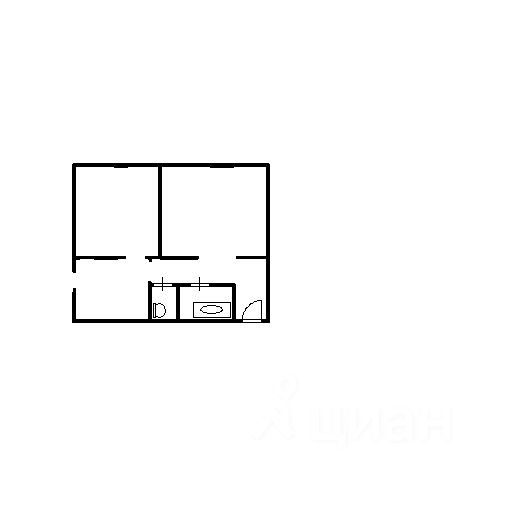 Планировка этой квартиры по данным Циан