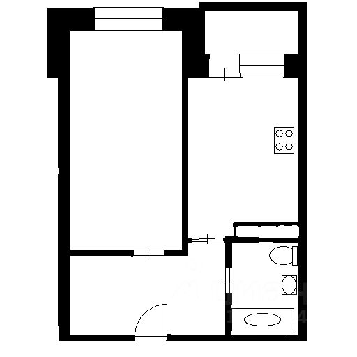 Планировка этой квартиры по данным Циан