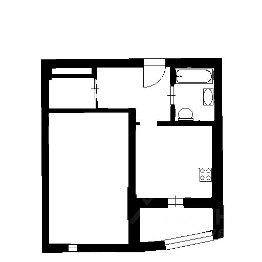 Планировка этой квартиры по данным Циан