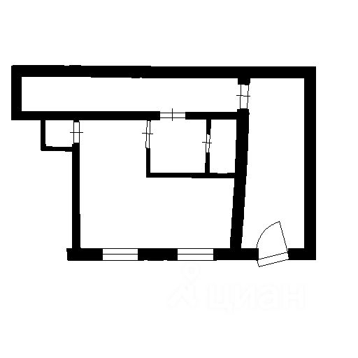 Планировка этой квартиры по данным Циан