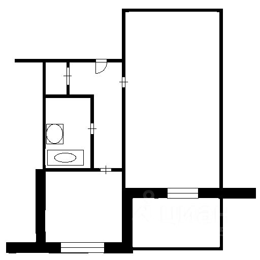 Планировка этой квартиры по данным Циан