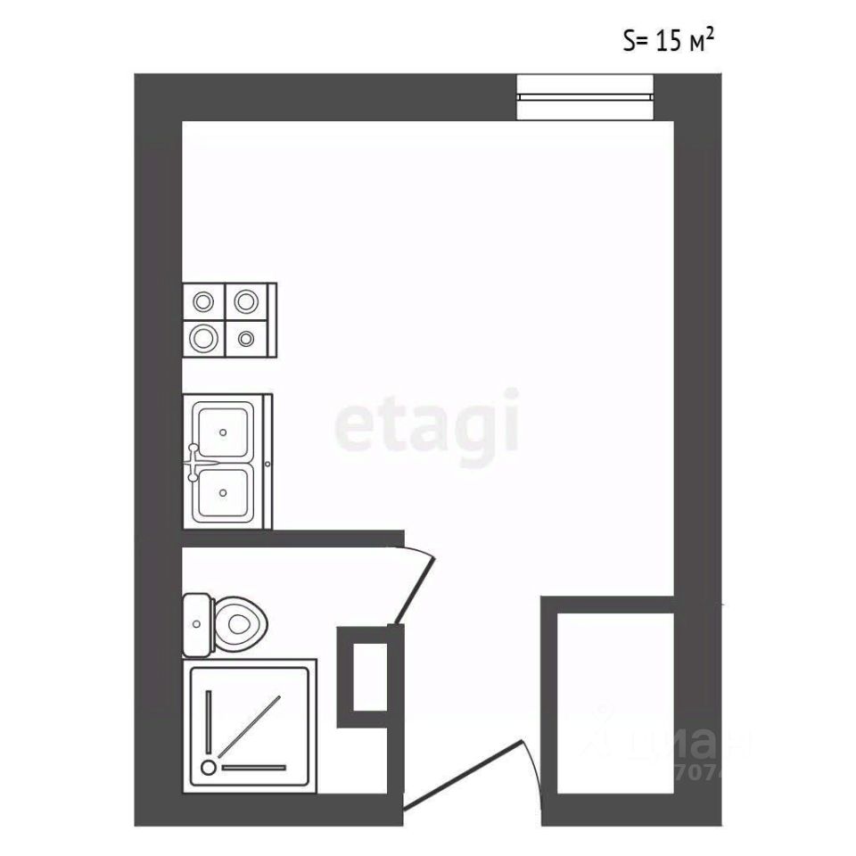 Продаетсястудия,15м²
