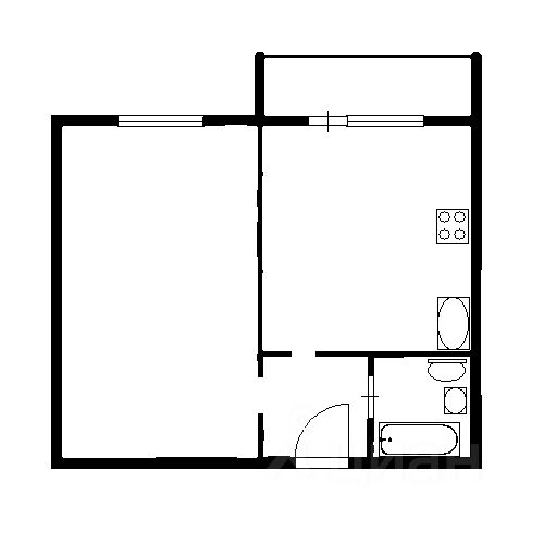 Планировка этой квартиры по данным Циан