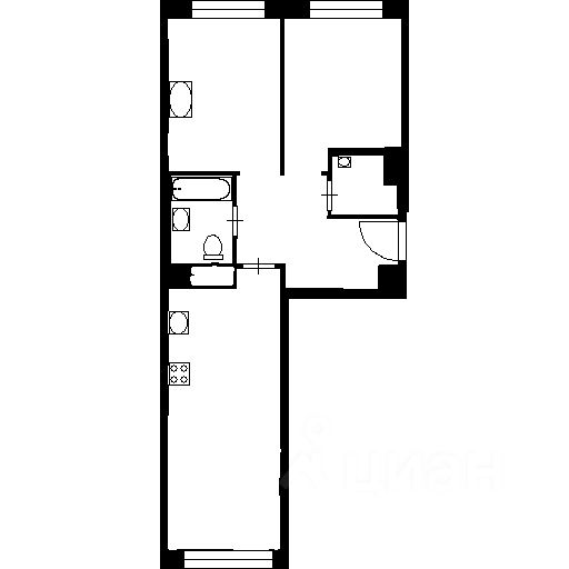 Планировка этой квартиры по данным Циан