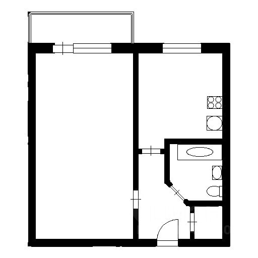Планировка этой квартиры по данным Циан