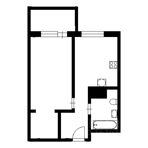 Планировка этой квартиры по данным Циан