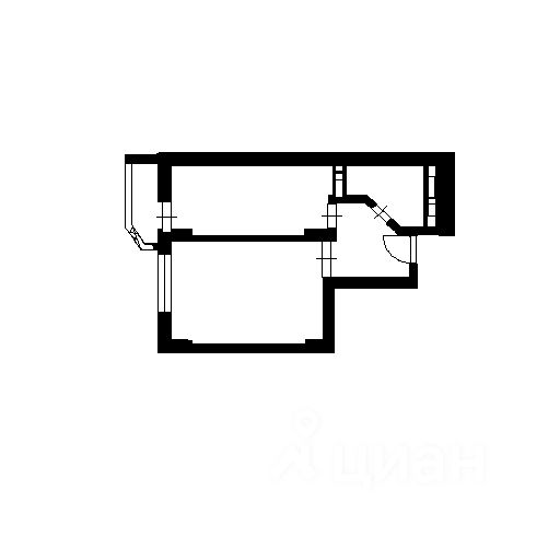 Планировка этой квартиры по данным Циан
