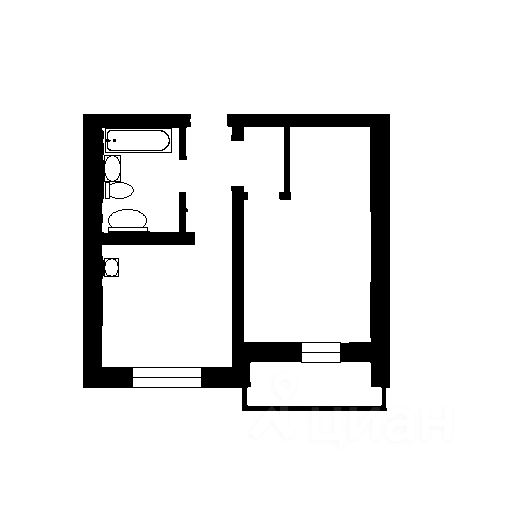 Планировка этой квартиры по данным Циан