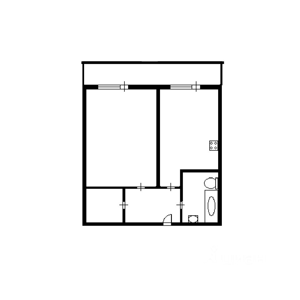 Планировка этой квартиры по данным Циан