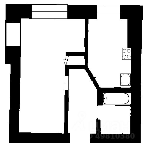 Планировка этой квартиры по данным Циан